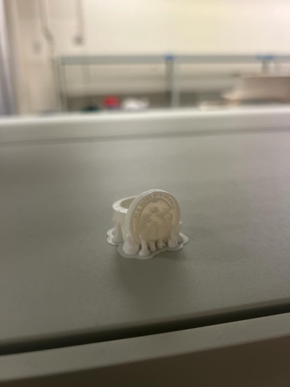 First printed ring on the table